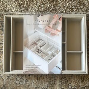 The Container Store Stackers In-Drawer Jewelry Organizer - Cream